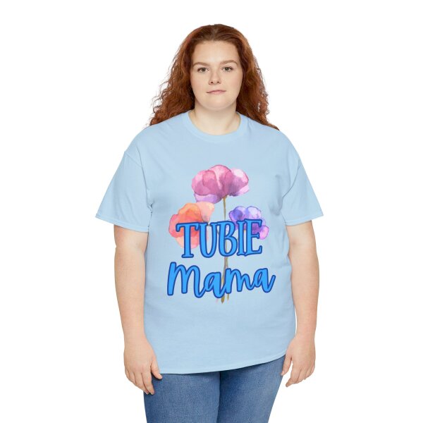 Tubie Mama Floral Unisex Heavy Cotton Tee - Image 177