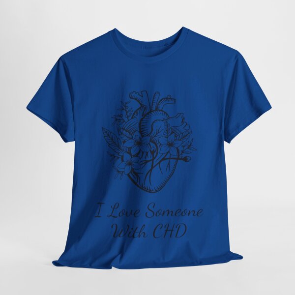 I Love Someone With CHD Unisex Heavy Cotton Tee - Image 6