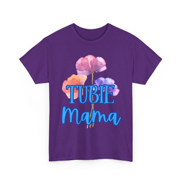 Tubie Mama Floral Unisex Heavy Cotton Tee - Image 192