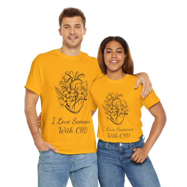 I Love Someone With CHD Unisex Heavy Cotton Tee - Image 105