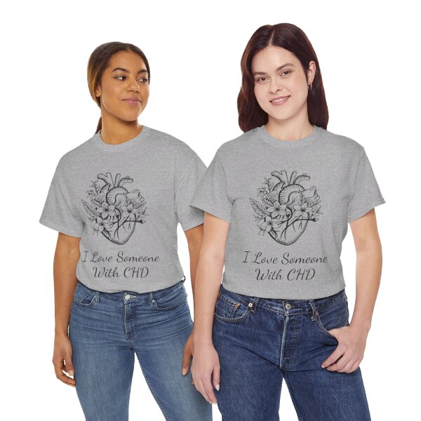 I Love Someone With CHD Unisex Heavy Cotton Tee - Image 79