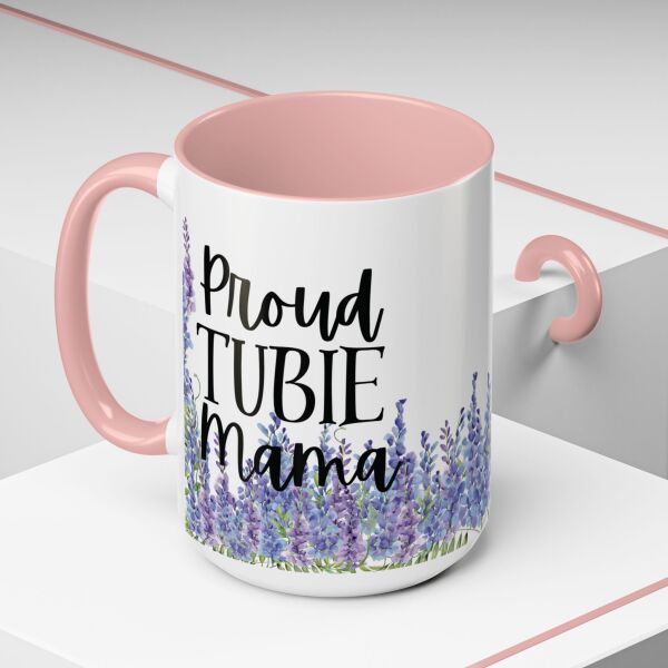 Proud Tubie Mama Accent Coffee Mug (11, 15oz) - Image 42