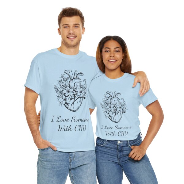 I Love Someone With CHD Unisex Heavy Cotton Tee - Image 186