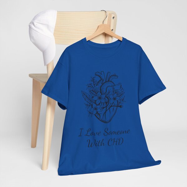 I Love Someone With CHD Unisex Heavy Cotton Tee - Image 8