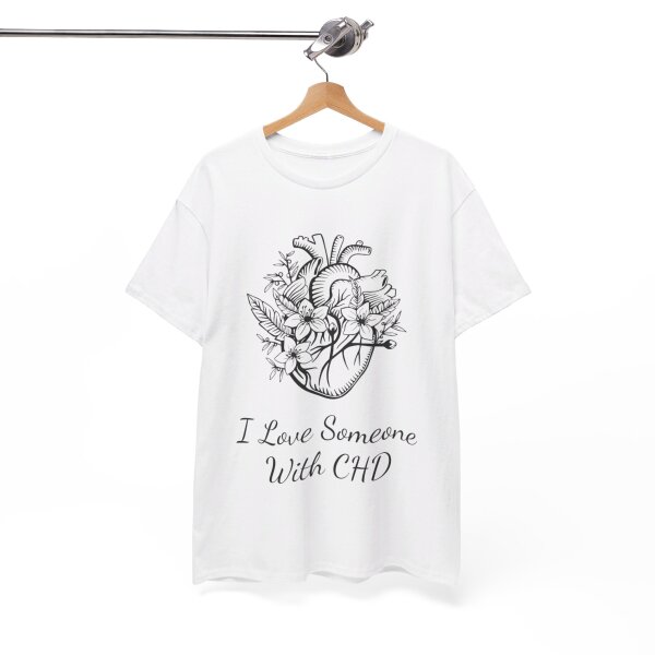 I Love Someone With CHD Unisex Heavy Cotton Tee - Image 34