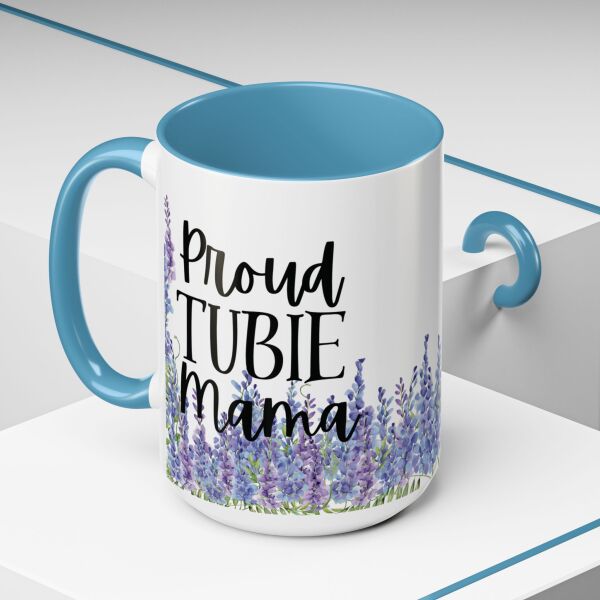 Proud Tubie Mama Accent Coffee Mug (11, 15oz) - Image 54