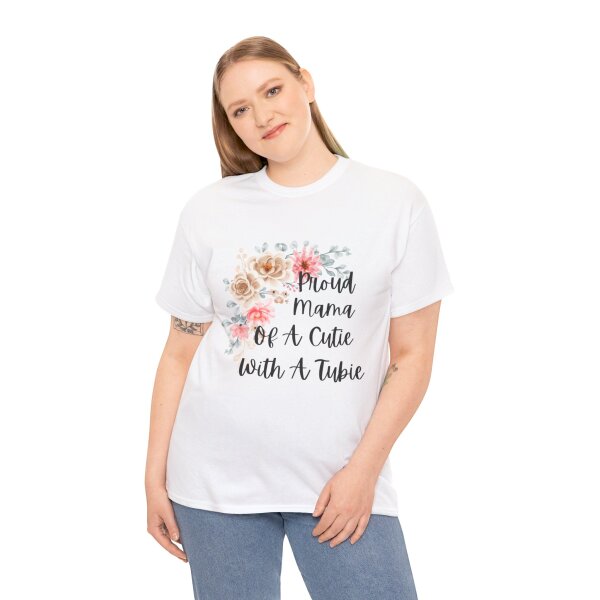 Proud Mama Of A Cutie With a Tubie Unisex Heavy Cotton Tee - Image 39