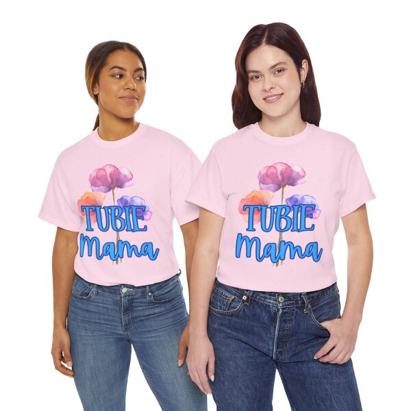 Tubie Mama Floral Unisex Heavy Cotton Tee - Image 241