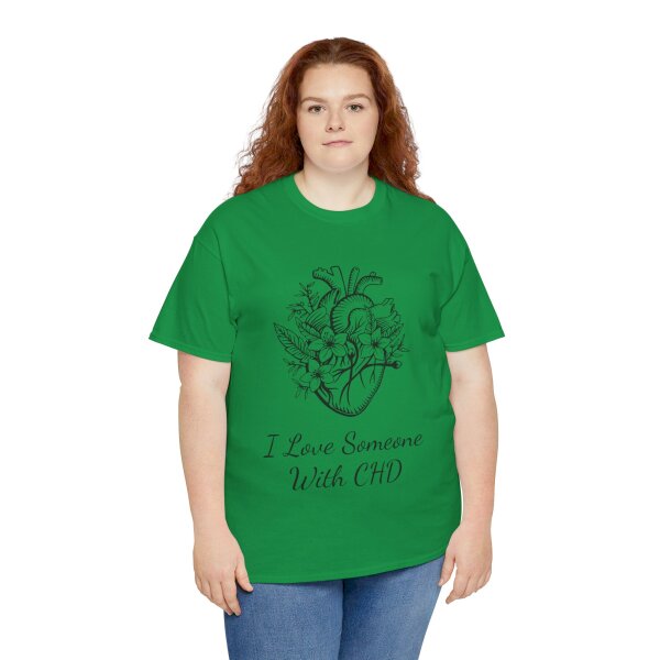 I Love Someone With CHD Unisex Heavy Cotton Tee - Image 123