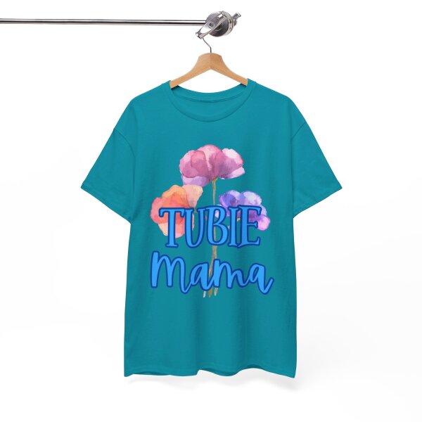 Tubie Mama Floral Unisex Heavy Cotton Tee - Image 142