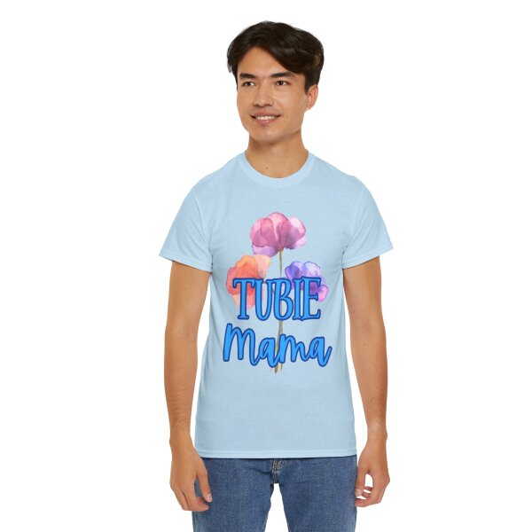 Tubie Mama Floral Unisex Heavy Cotton Tee - Image 183