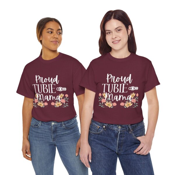 Proud Tubie Mama Unisex Heavy Cotton Tee - Image 79