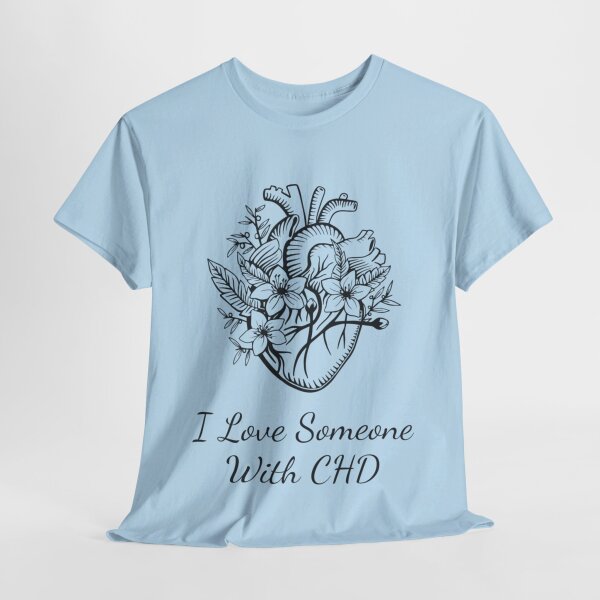 I Love Someone With CHD Unisex Heavy Cotton Tee - Image 168