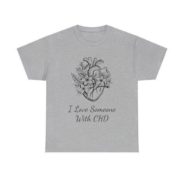 I Love Someone With CHD Unisex Heavy Cotton Tee - Image 55