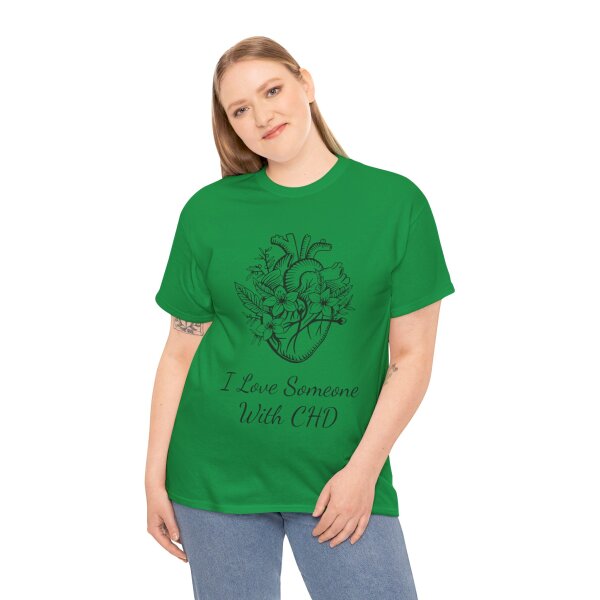 I Love Someone With CHD Unisex Heavy Cotton Tee - Image 120