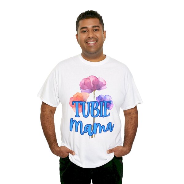 Tubie Mama Floral Unisex Heavy Cotton Tee - Image 44