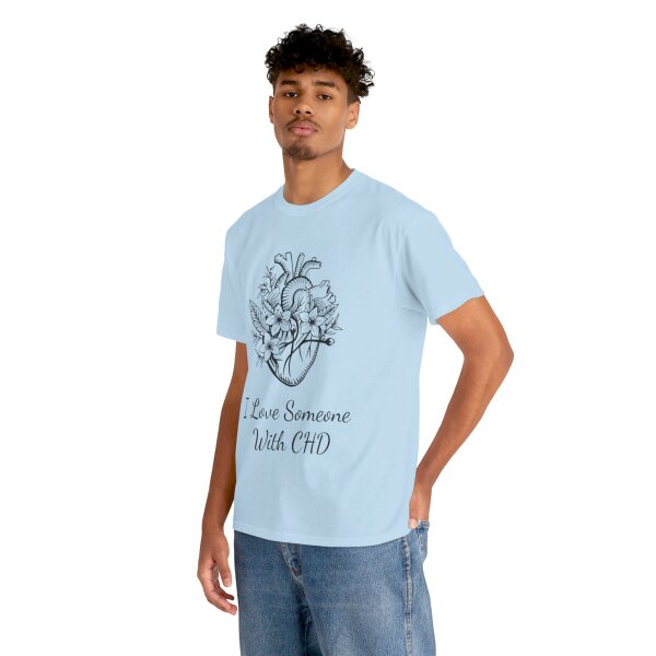 I Love Someone With CHD Unisex Heavy Cotton Tee - Image 176