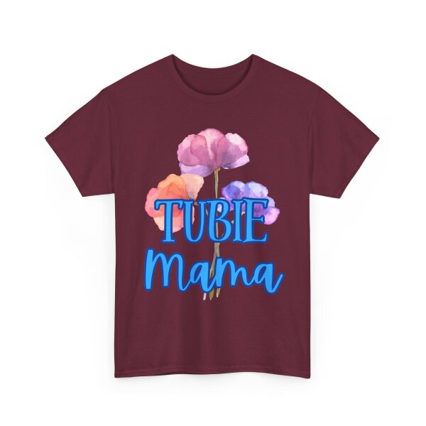 Tubie Mama Floral Unisex Heavy Cotton Tee - Image 84