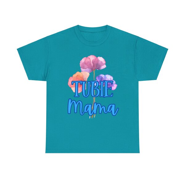 Tubie Mama Floral Unisex Heavy Cotton Tee - Image 136