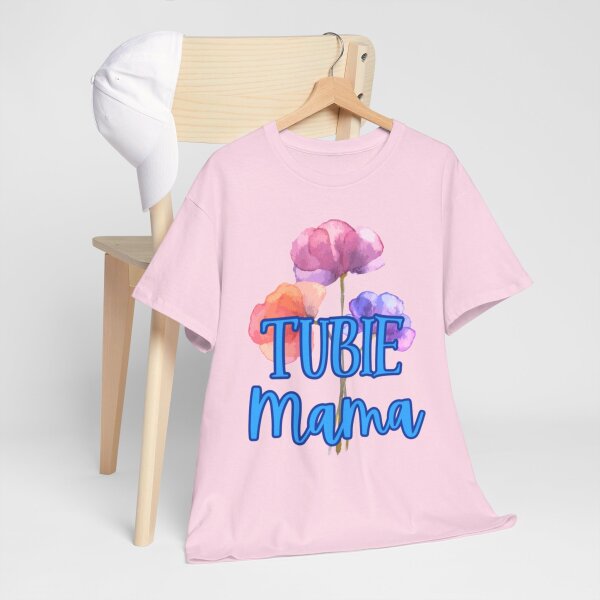 Tubie Mama Floral Unisex Heavy Cotton Tee - Image 224