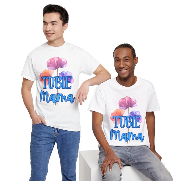 Tubie Mama Floral Unisex Heavy Cotton Tee - Image 53