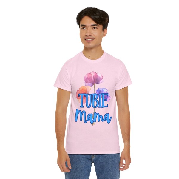 Tubie Mama Floral Unisex Heavy Cotton Tee - Image 237