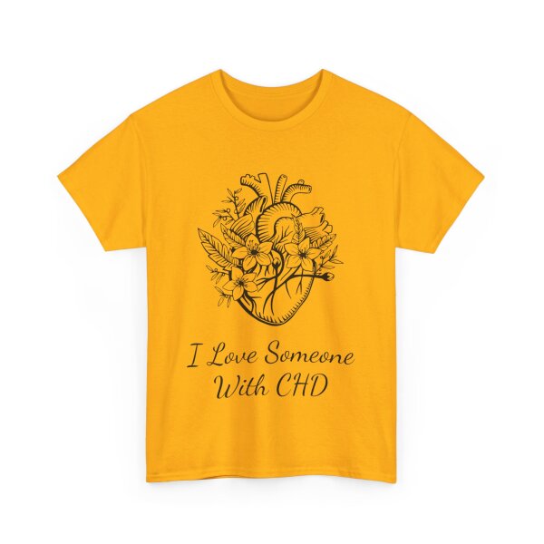 I Love Someone With CHD Unisex Heavy Cotton Tee - Image 84