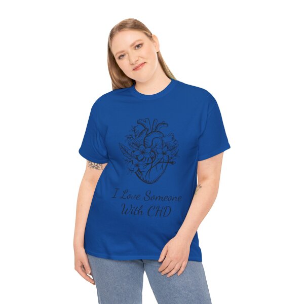 I Love Someone With CHD Unisex Heavy Cotton Tee - Image 12