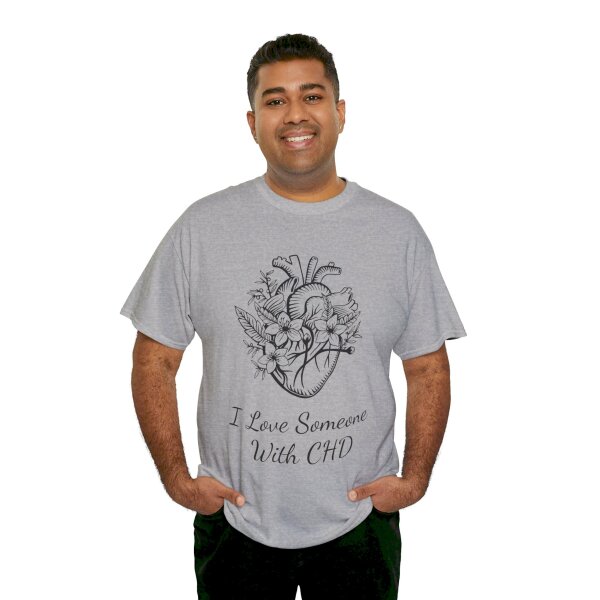 I Love Someone With CHD Unisex Heavy Cotton Tee - Image 71