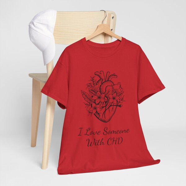 I Love Someone With CHD Unisex Heavy Cotton Tee - Image 224