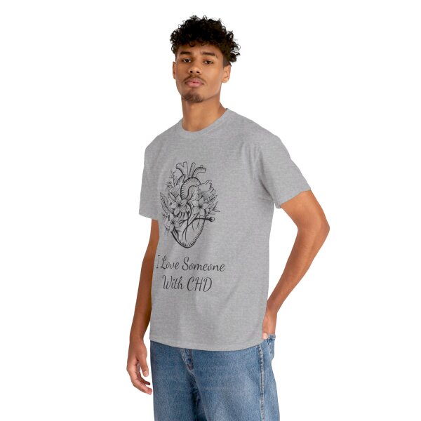 I Love Someone With CHD Unisex Heavy Cotton Tee - Image 68