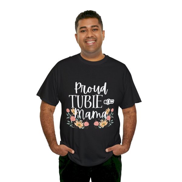 Proud Tubie Mama Unisex Heavy Cotton Tee - Image 44