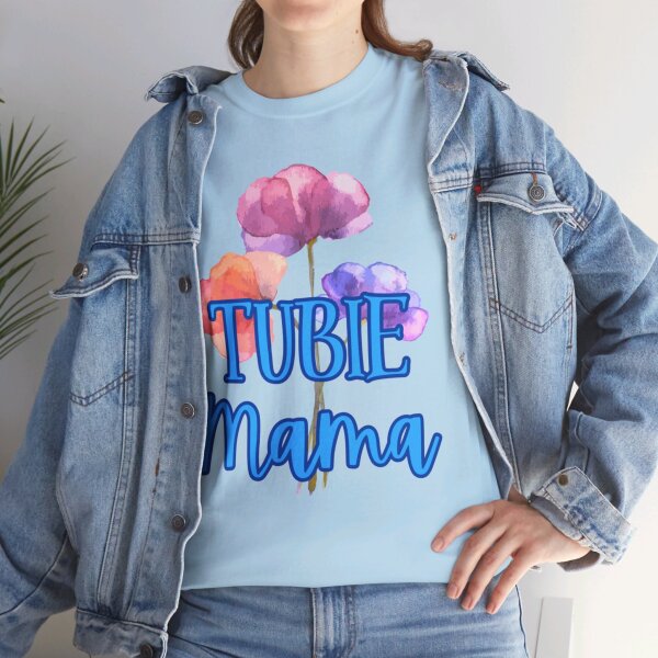 Tubie Mama Floral Unisex Heavy Cotton Tee - Image 185