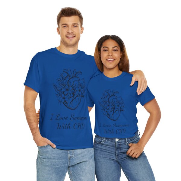 I Love Someone With CHD Unisex Heavy Cotton Tee - Image 24