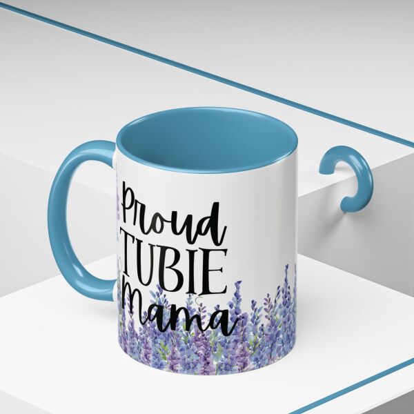 Proud Tubie Mama Accent Coffee Mug (11, 15oz) - Image 48