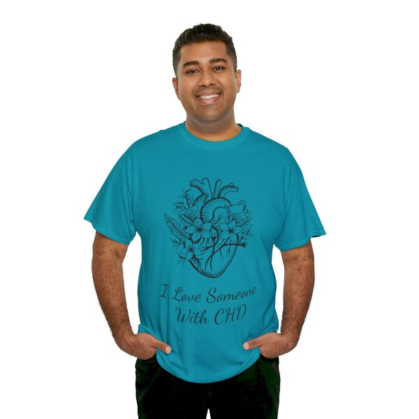 I Love Someone With CHD Unisex Heavy Cotton Tee - Image 152