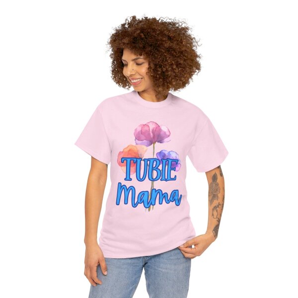 Tubie Mama Floral Unisex Heavy Cotton Tee - Image 227