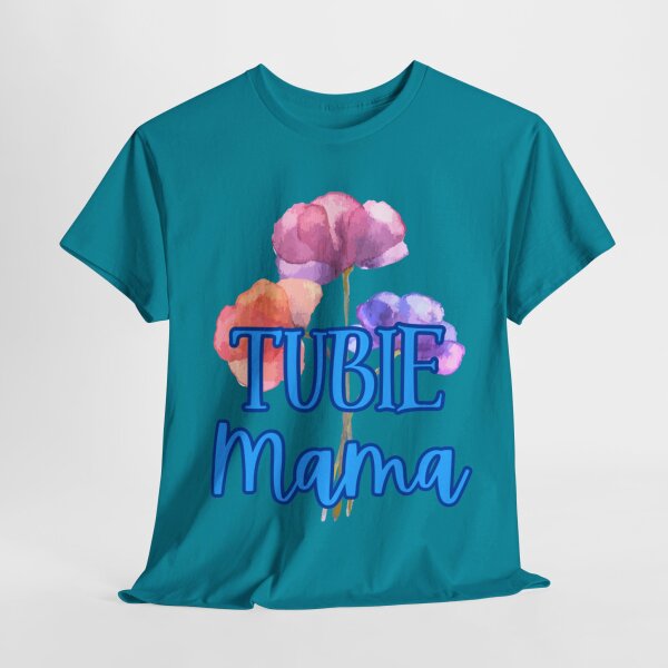 Tubie Mama Floral Unisex Heavy Cotton Tee - Image 141