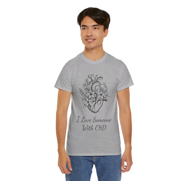 I Love Someone With CHD Unisex Heavy Cotton Tee - Image 75