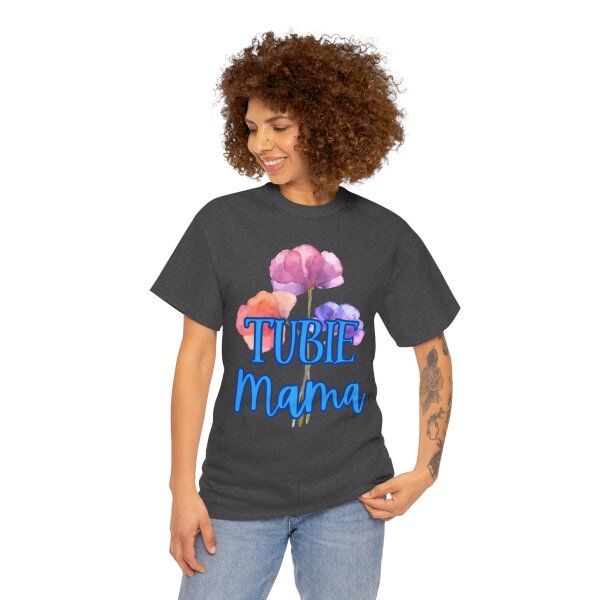 Tubie Mama Floral Unisex Heavy Cotton Tee - Image 119