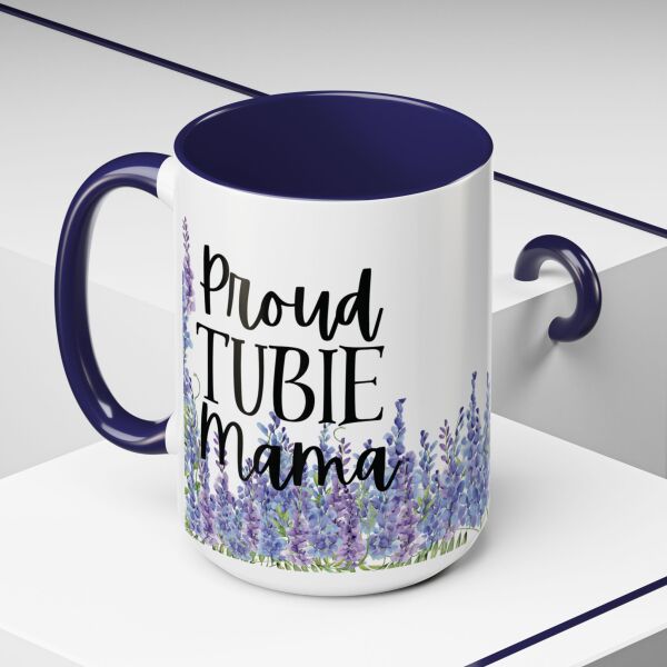 Proud Tubie Mama Accent Coffee Mug (11, 15oz) - Image 36