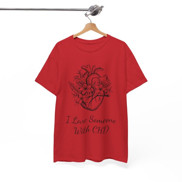 I Love Someone With CHD Unisex Heavy Cotton Tee - Image 223