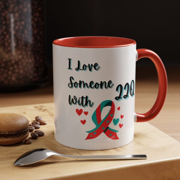 I Love Someone With 22q Accent Coffee Mug (11, 15oz) - Image 5