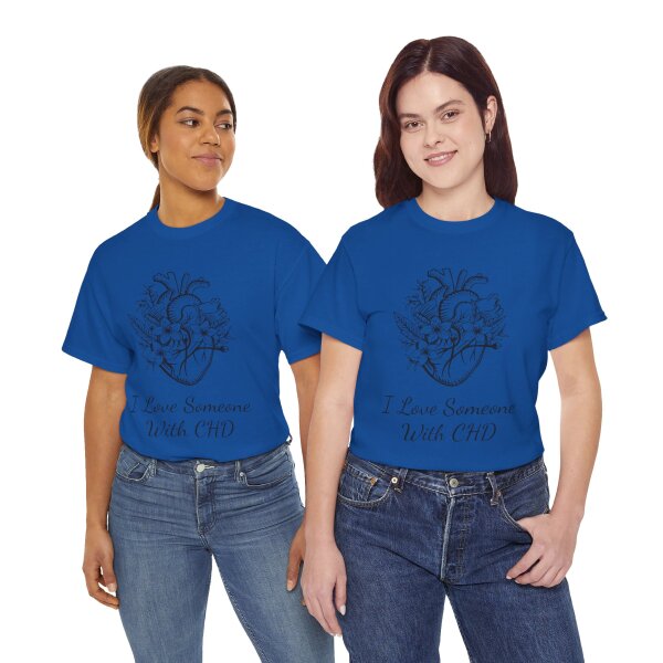 I Love Someone With CHD Unisex Heavy Cotton Tee - Image 25