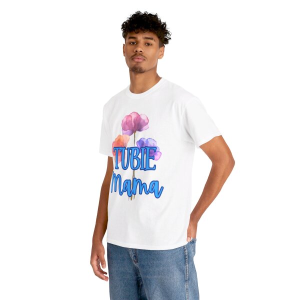 Tubie Mama Floral Unisex Heavy Cotton Tee - Image 41