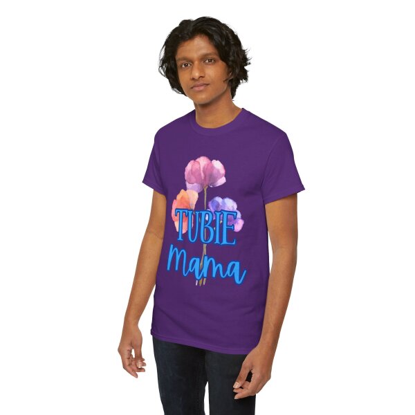 Tubie Mama Floral Unisex Heavy Cotton Tee - Image 208