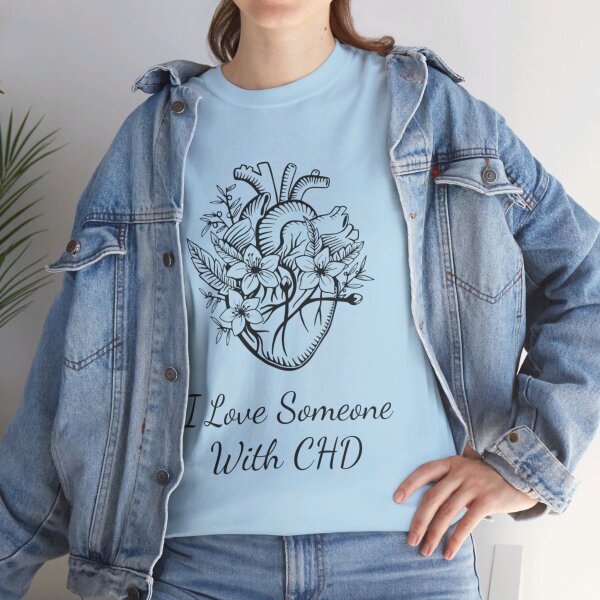 I Love Someone With CHD Unisex Heavy Cotton Tee - Image 185