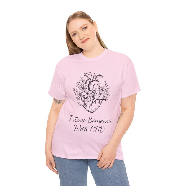 I Love Someone With CHD Unisex Heavy Cotton Tee - Image 201