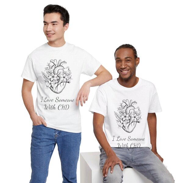 I Love Someone With CHD Unisex Heavy Cotton Tee - Image 53