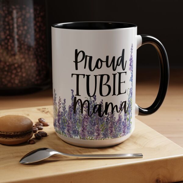 Proud Tubie Mama Accent Coffee Mug (11, 15oz) - Image 29